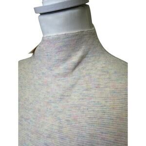 world market long sleeve mock turtleneck  NWT cream pink blue womens One size